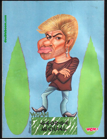 Caricature George Michael - WOW Aout 1988